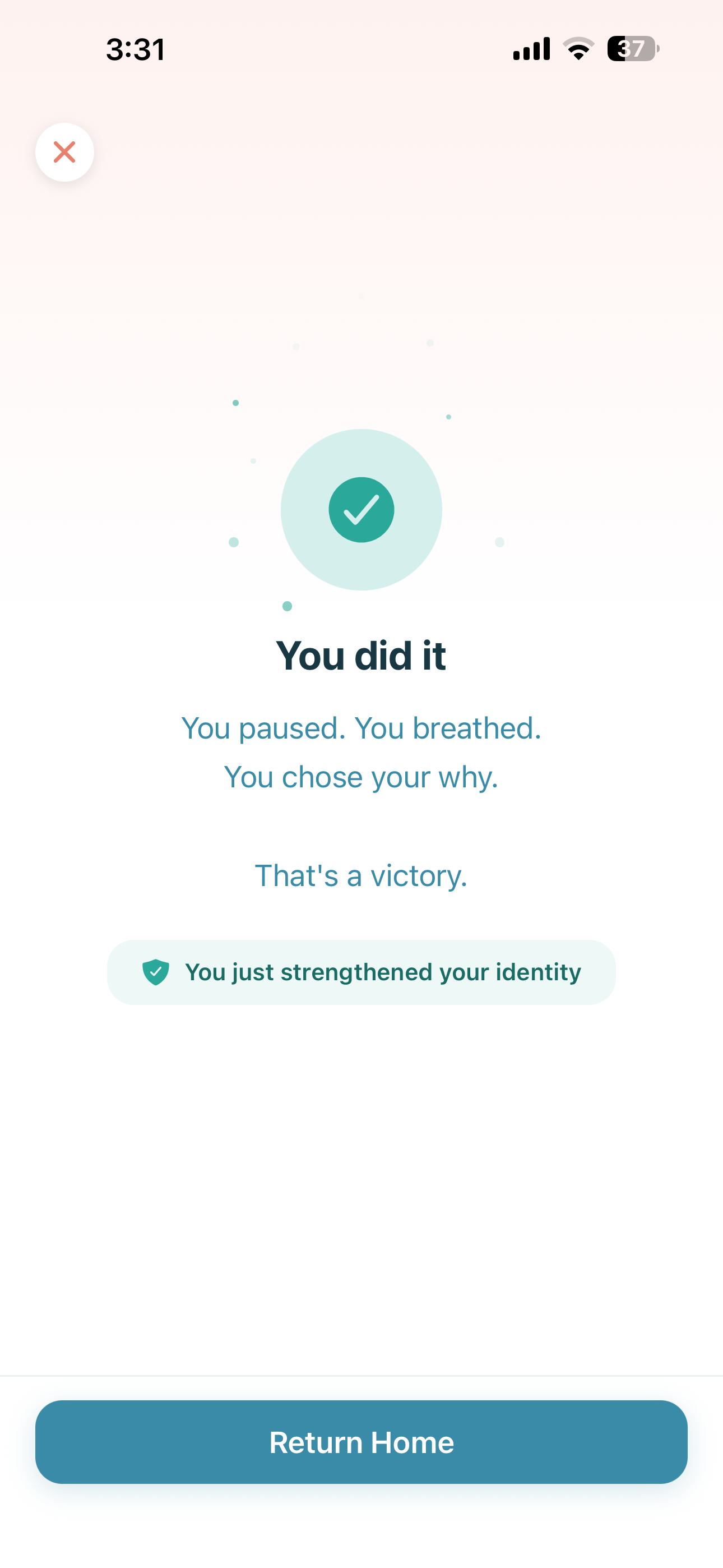 You did it